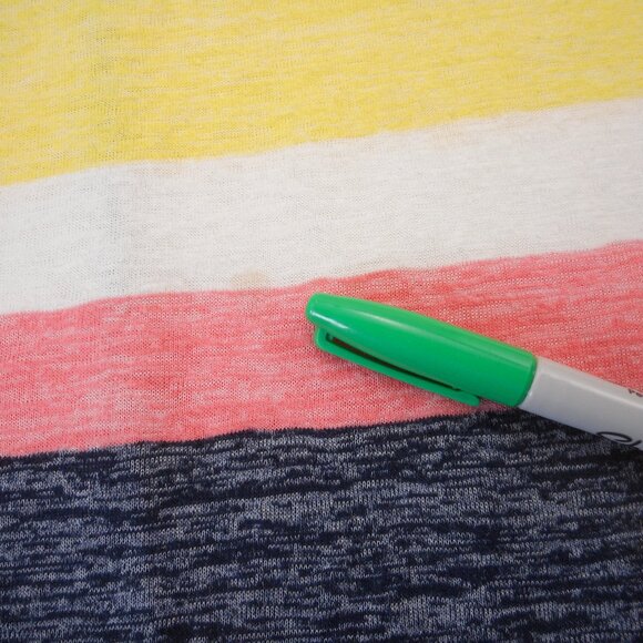 Loft Womens XL Maxi Dress Comfort Casual Travel Bold Stripes Short Sleeve - Picture 10 of 10